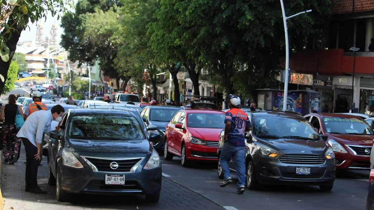 Manifestación taxis de plataforma en el Centro